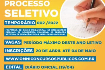 Tupã abre processo seletivo para contratação temporária de professores