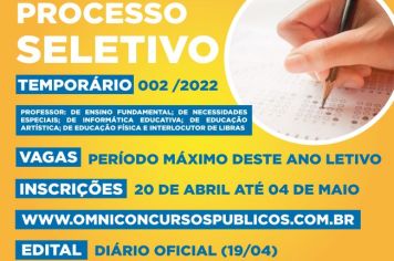 Tupã abre processo seletivo para contratação temporária de professores