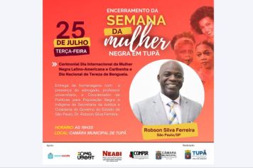 Encerramento da Semana da Mulher Negra é nesta terça-feira