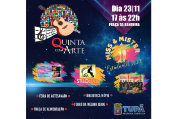 ‘Quinta com Arte’ dessa semana será na quarta, devido ao jogo do Brasil