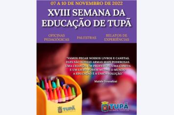 Prefeitura de Tupã realiza 18ª Semana da Educação