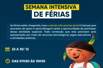 Intensivo de Férias leva educação sob medida para estudantes da rede municipal