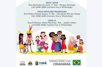 Tupã mantém três unidades CRAS com serviço socioassistencial de referência 