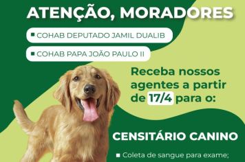 Saúde fará censitário canino na zona leste para identificar leishmaniose