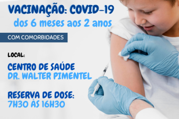Saúde emite última chamada para vacinação de crianças com comorbidades