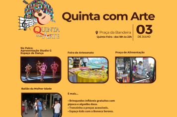 Quinta Com Arte desta semana terá apresentações de dança