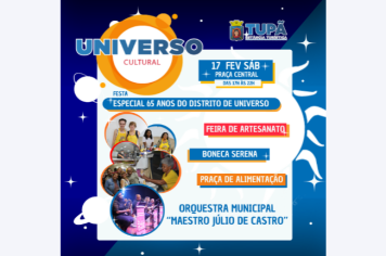 Prefeitura comemora o 65º aniversário do distrito de Universo neste sábado