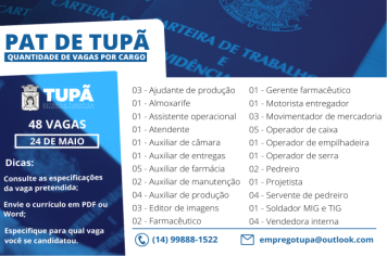 PAT orienta população sobre preenchimento de vagas de emprego