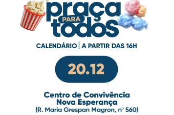 Na última edição do ano, “Praça para Todos “ chega ao conjunto Antônio Pereira Gaspar