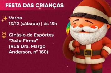 Festa de Natal das Crianças em Varpa acontece neste sábado