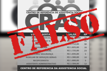 Prefeitura alerta sobre falsa abertura de concurso da Assistência Social  