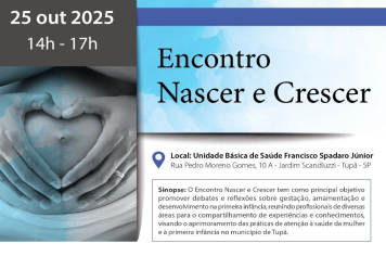 Projeto Nascer e Crescer tem mais uma edição neste sábado