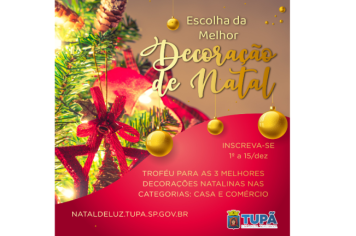 Melhores decorações natalinas de Tupã serão premiadas 