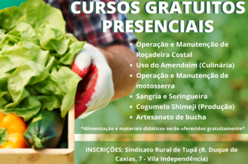 Sindicato Rural abre inscrições para 6 cursos gratuitos