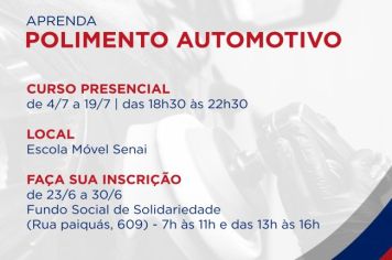 Tupã terá curso de qualificação para polimento automotivo