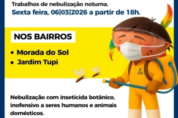 Nebulização com inseticida botânico chega ao Morada do Sol e Jardim Tupi