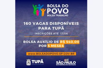 Inscrições para o programa Bolsa trabalho seguem abertas até sexta