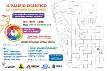 Campanha Faça Bonito convida população para passeio ciclístico