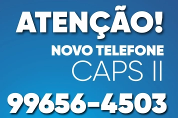 CAPS II passa a ter novo telefone de atendimento