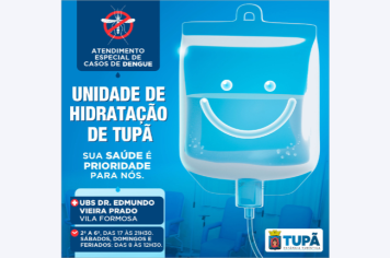 Unidade de Hidratação atende em média 15 pessoas por dia