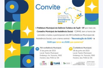 Tupã convida população para debater Assistência Social em conferência