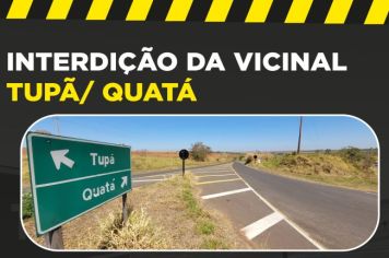 Vicinal Tupã/ Quatá ficará interditada a partir das 13h para retirada de caminhão tombado
