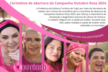 Abertura da Campanha Outubro Rosa 2024 acontece nesta quinta-feira