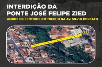Trecho da avenida Silvio Bolcato é interditado nas duas mãos
