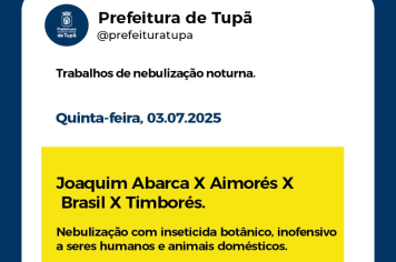 Nebulização para exterminar Aedes aegypti acontece no centro da cidade
