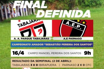 Tabajaras e Parnaso chegam à final do Campeonato Amador 