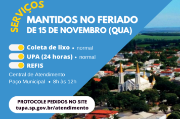 No feriado, prefeitura realiza REFIS e mantém serviço de coleta de lixo