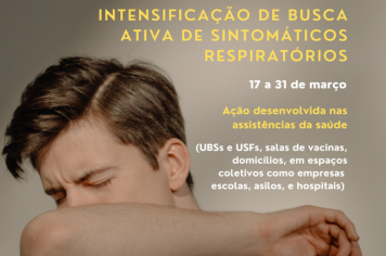 Prefeitura inicia intensificação na busca ativa de casos de tuberculose