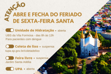 Coleta de lixo não será realizada nesta Sexta-feira Santa, 29