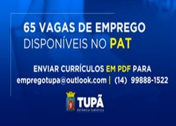 65 vagas estão disponíveis no PAT esta semana
