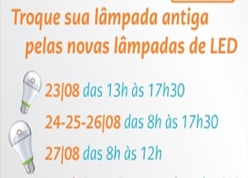 ‘Nossa Energia’ realiza troca de lâmpadas apenas com apresentação de documentos e conta de luz