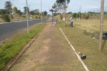Prefeitura realiza limpeza e manutenção no Parque do Atleta