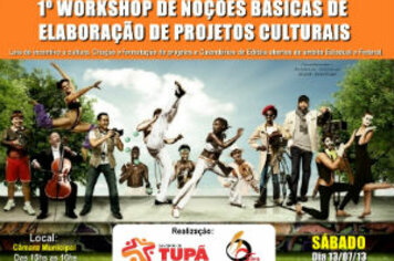 Secretaria realizará workshop de noções de projetos culturais