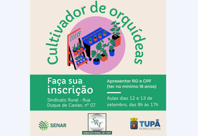 Sindicato Rural prepara curso de cultivador de orquídeas