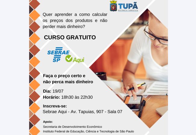 Sebrae está com vagas abertas para curso de educação financeira