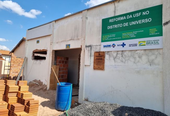 Prefeitura segue com as obras de reforma na USF de Universo	