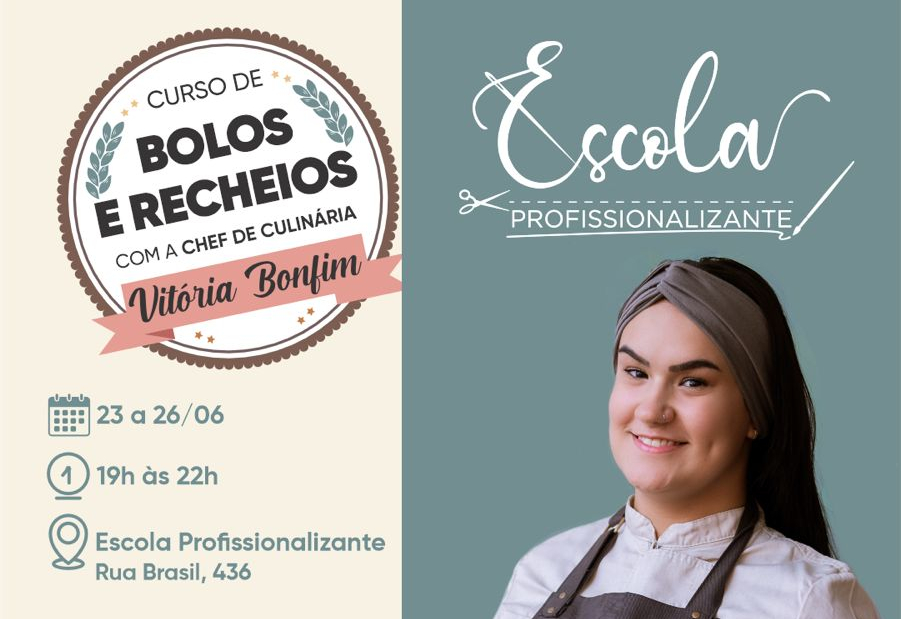 Inscrições para curso de ‘Bolos e Recheios’ vão até dia 19