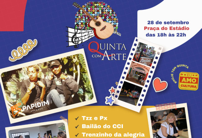 Quinta com Arte traz diversas atrações para esta semana