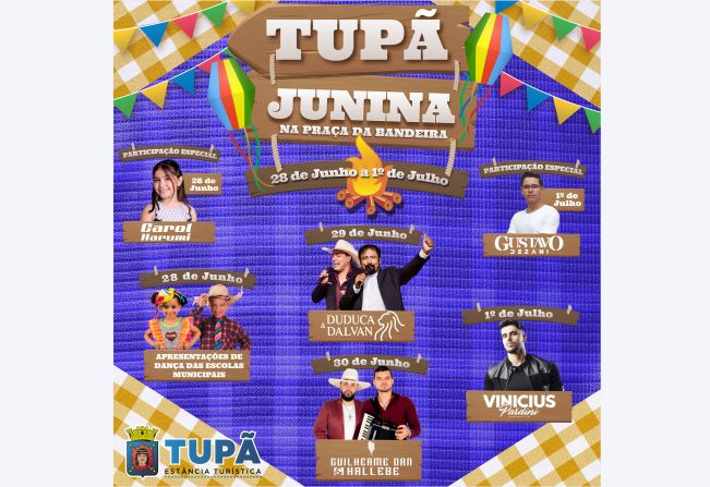 Tupã Junina 2023 terá shows, danças, procissão e quermesse