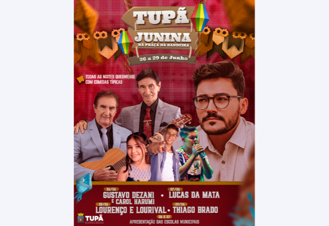 Grade de shows do Tupã Junina 2024 é anunciada