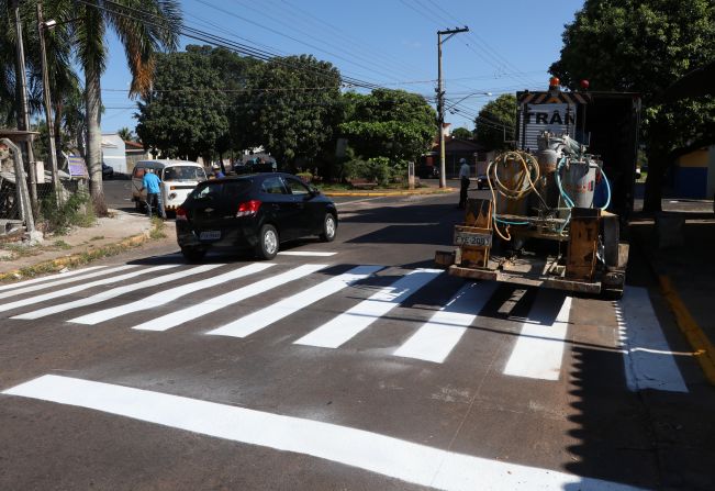 Secretaria de Planejamento e Infraestrutura inicia revitalização da sinalização de trânsito