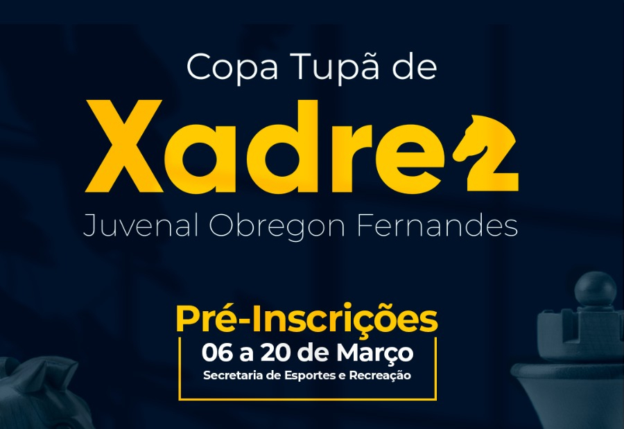 Copa Tupã de Xadrez acontece no dia 22
