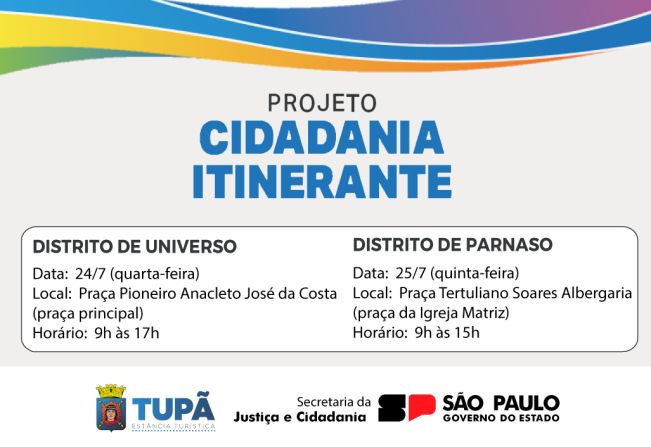 Governo estadual e prefeitura oferecem serviços gratuitos à população dos distritos