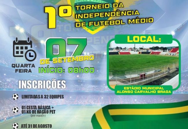 Tupã terá torneio de futebol amador no dia 7 de setembro 