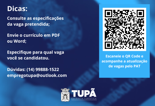 Tabela de vagas é atualizada pelo PAT