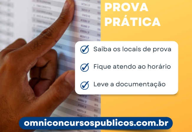 Neste sábado, 25, e domingo, 26, haverá prova prática do concurso público 01/2022
